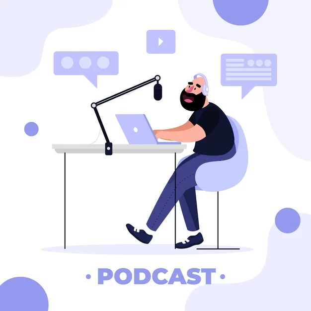 flat design podcast concept 23 2148762942